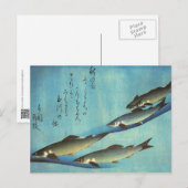 愛広重の魚色日本のプリント ポストカード (正面/裏面)
