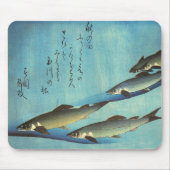 愛広重の魚色日本のプリント マウスパッド (正面)