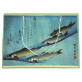 愛広重の魚色日本のプリント ラージペーパーバッグ (正面)