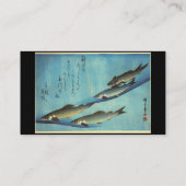 愛広重の魚色日本のプリント 名刺 (裏面)