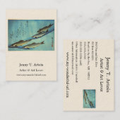 愛広重の魚色日本のプリント 名刺 (正面/裏面)