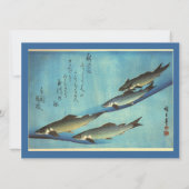 愛広重の魚色日本のプリント 招待状 (裏面)