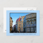 愛引用文のフィレンツェの大教会堂のカテドラル ポストカード (正面/裏面)