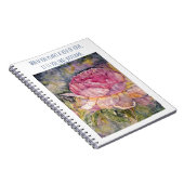 愛引用文の花の水彩画の芸術の螺線形ノート ノートブック (右側)