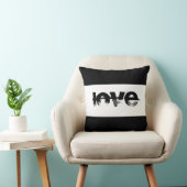 愛引用文はっきりした文字白黒モダンスタイル クッション (椅子)