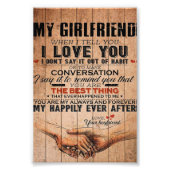 愛引用文ガールフレンドのためのガールフレンド誕生日ギフト フォトプリント            (正面)