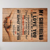 愛引用文ガールフレンドのためのガールフレンド誕生日ギフト ポスター (正面)