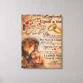 愛引用文ボーイフレンドのためのボーイフレンド誕生日ギフト キャンバスプリント (正面)