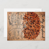 愛引用文夫ギフトアイディア夫誕生日 ポストカード (正面/裏面)