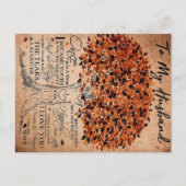 愛引用文夫ギフトアイディア夫誕生日 ポストカード (正面)