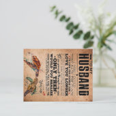 愛引用文夫ギフトアイディア夫誕生日 ポストカード (スタンド正面)