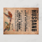 愛引用文夫ギフトアイディア夫誕生日 ポストカード (正面)