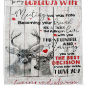 愛引用文妻誕生日妻カップル結婚ズ シャワーカーテン (正面)