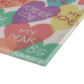 愛形の背景 カッティングボード (角)