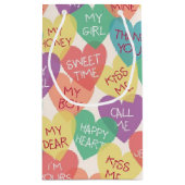 愛形の背景 スモールペーパーバッグ (裏面)