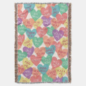 愛形の背景 スローブランケット (正面縦)