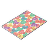 愛形の背景 ノートブック (左側)