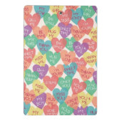 愛形の背景 ミニクリップボード (裏面)