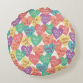愛形の背景 ラウンドクッション (裏面)