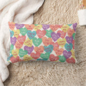 愛形の背景 ランバークッション (ブランケット)