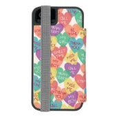 愛形の背景 INCIPIO iPhoneウォレットケース (フォリオ裏面)