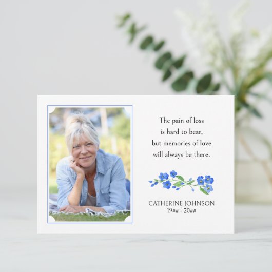 愛忘れの思い出ではない写真葬儀 サンキューカード (スタンド正面)