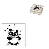 愛怒のための走顔パンダ ラバースタンプ (押印)