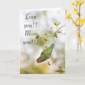 愛恋しく思する鳥 カード (黄色い花)