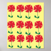 愛恋しく思のポスターのおもしろいの花が多い ポスター (正面)