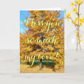 愛恋しく思の愛を！ カード (黄色い花)