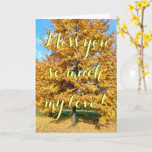 愛恋しく思の愛を! カード (黄色い花)