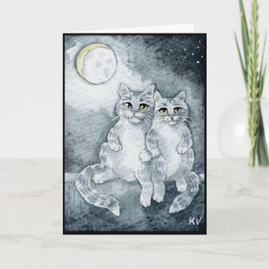 愛情あいさつカードの中の猫 カード (正面)