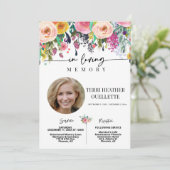 愛情ある思い出の中でフローラ葬儀の供養 招待状 (スタンド正面)