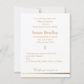 愛情ある思い出の中でフローラ追悼式 招待状 (裏面)