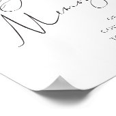 愛情お洒落のあるメモリのミニマリストのスクリプト ポスター (角)