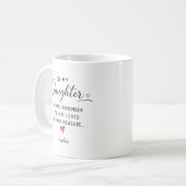 愛情たっぷり娘へペアソナライズドギフト コーヒーマグカップ (正面左)