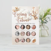 愛情と労働の赤ちゃんシャワーゲームかわいいクマ 招待状 (スタンド正面)