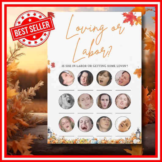 愛情と労働の赤ちゃんシャワーゲーム小さなカボチャ 招待状