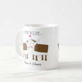 愛情に優しくパーソナライズされたマグカップ コーヒーマグカップ (正面左)