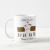 愛情に優しくパーソナライズされたマグカップ コーヒーマグカップ (左)