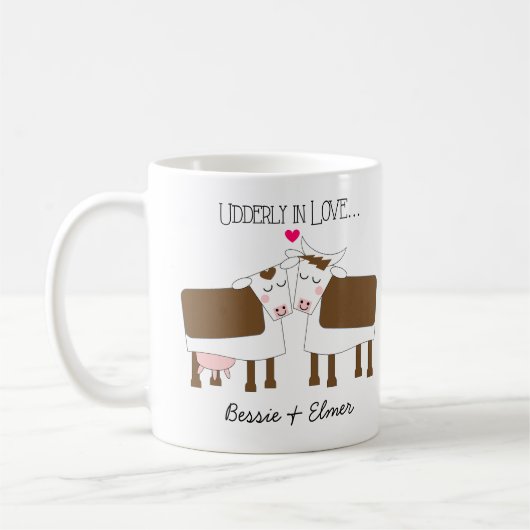 愛情に優しくパーソナライズされたマグカップ コーヒーマグカップ (左)