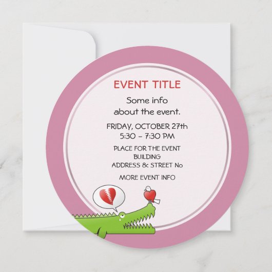 愛情に満ちたカエル 招待状 (裏面)