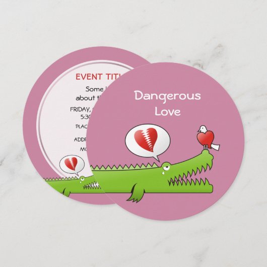 愛情に満ちたカエル 招待状 (正面/裏面)