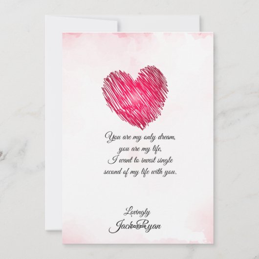 愛情に満ちたダイア シーズンカード (裏面)