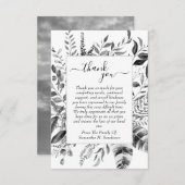 愛情に満ちた思い出で白黒の葬式 サンキューカード (正面/裏面)