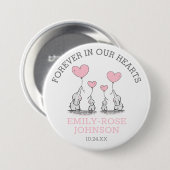 愛情に満ちた思い出で葬る | ピンクハートゾウ 缶バッジ (正面&裏面)