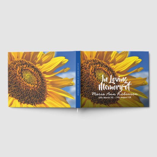 愛情に満ちた思い出で | ひまわり葬儀記念碑 ゲストブック (全面)
