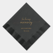 愛情に満ちた思い出で |エレガントメモリアル葬儀 箔ナプキン (右)