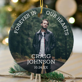 愛情に満ちた思い出で |クリスマスメモリアル写真 セラミックオーナメント