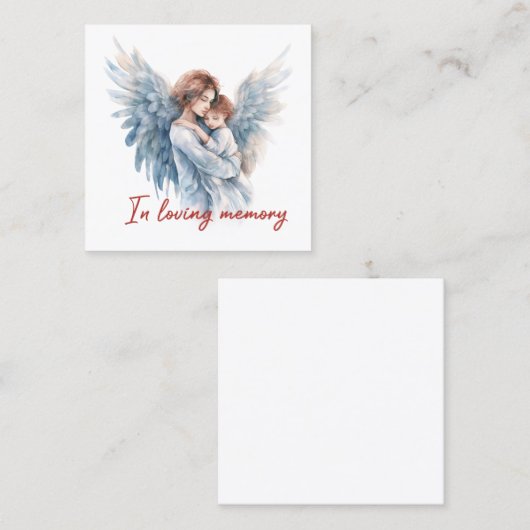 愛情に満ちた思い出で スクエア名刺 (正面/裏面)